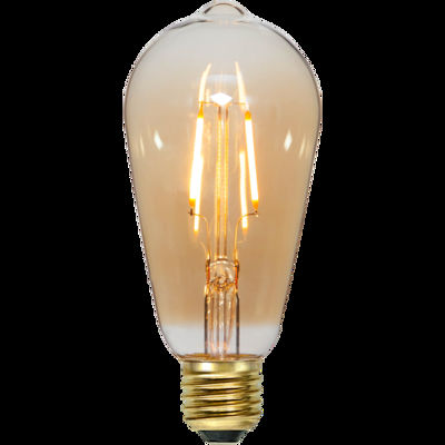 LED-LAMPA E27 ST64 PLAIN AMBER