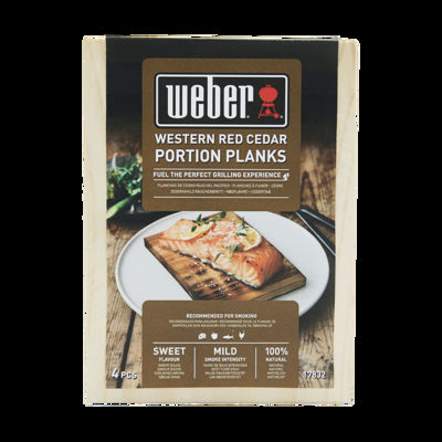 Weber® Rökplanka - Cederträ 4-pack Portionsstorlek