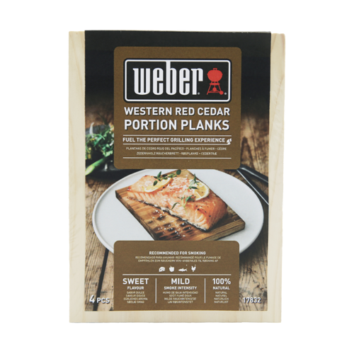Bild på Weber® Rökplanka - Cederträ 4-pack Portionsstorlek