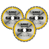 Bild på Dewalt DT1962-QZ Cirkelsågblad 3-pack 216 mm 2 x 24T 1 x 40T