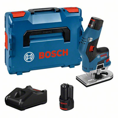 Bosch KANTFRÄS GKF 12V-8  2 x 3,0Ah batterier + laddare i L-BOXX