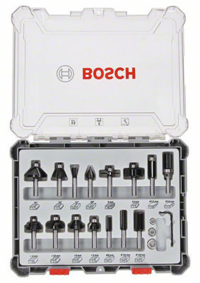 Bosch FRÄSSTÅLSET HM Mixed 8 mm 15 st.