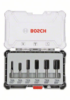 Bosch FRÄSSTÅLSET HM Notfräsar 8 mm 6 st.