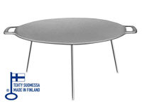 Bild på MUURIKKA Stekhäll med ben Varmvalsat stål 58 cm