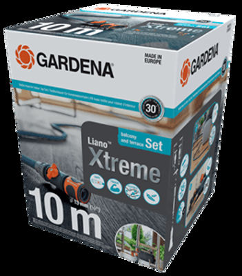 GARDENA Textilslang Liano™ Xtreme 10 m med adapter för inomhuskran Set 18490-20