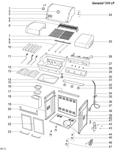 Bild på Weber® Crossoverrör - Genesis 300-serien (2011-) 310/320 Nr.8